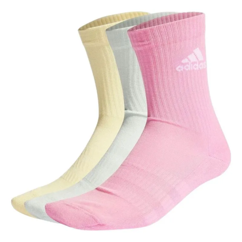 adidas Cushioned Crew Socks 'Pink Green Yellow' HI1647 sold by KicksCrew