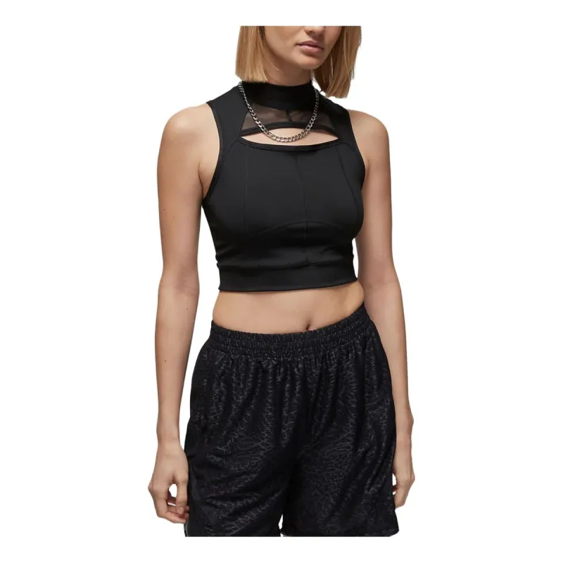 (WMNS) Air Jordan Sport Crop Top 'Black' DZ3235-010 sold by KicksCrew