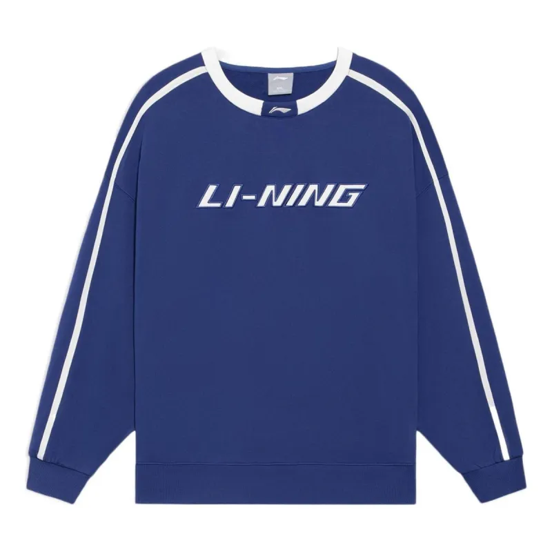 Li-Ning Striped Graphic Sweatshirt 'Blue White' AWDRD50-7 sold by KicksCrew