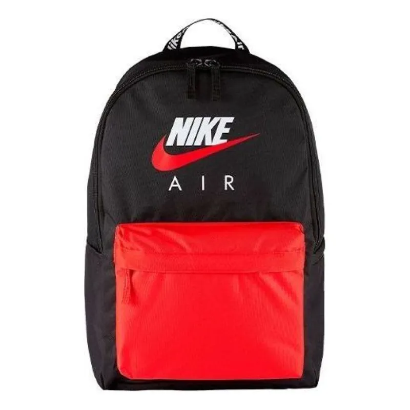 Nike Air Heritage Logo Backpack 'Black Red' CW9265-011 sold by KicksCrew