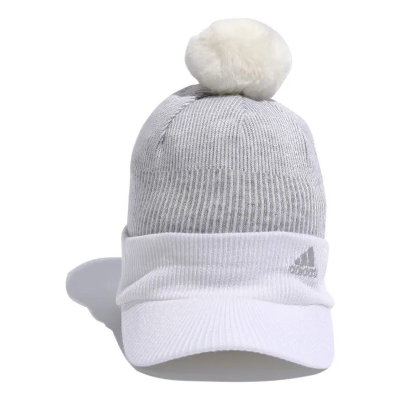 (WMNS) Adidas Cold Ready Pom Pom Knit Cap 'White Grey' HG5596 sold by KicksCrew