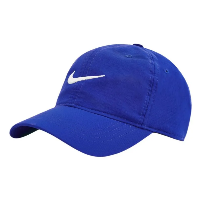 Nike Adjustable Solid Swoosh Cotton Baseball Cap 'Blue' HA5240-480 sold by KicksCrew