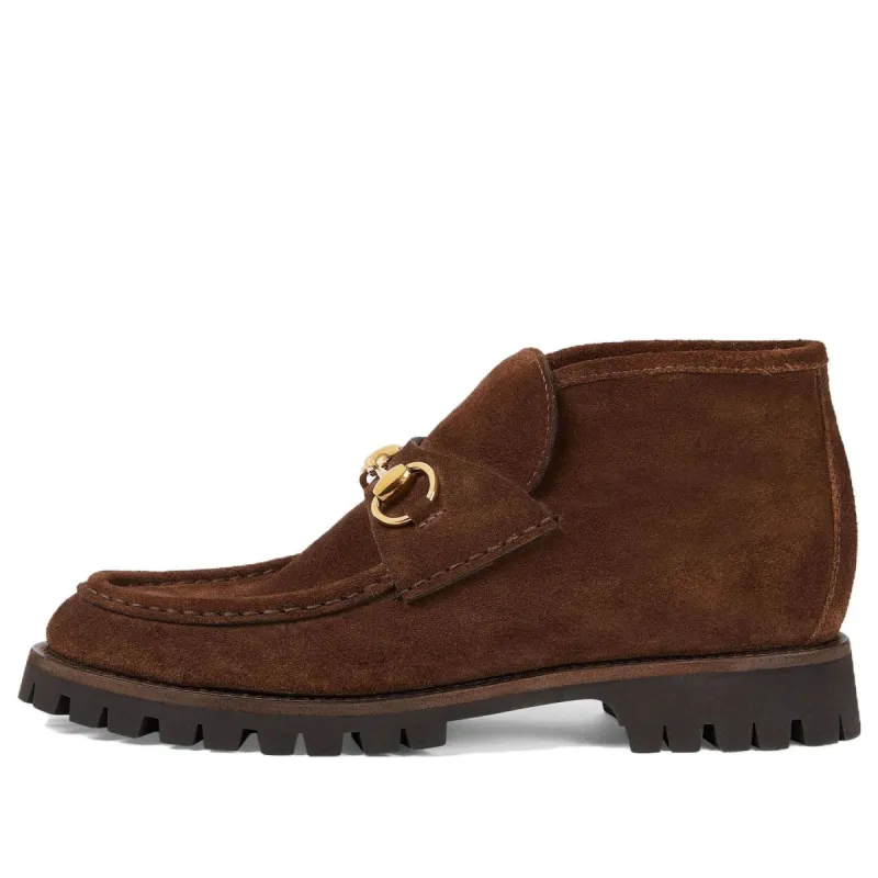 (WMNS) Gucci Horsebit Ankle Boot 'Brown Suede' 764206-0PV00-2206 sold by KicksCrew