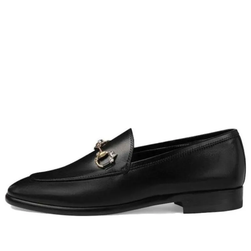 (WMNS) Gucci Jordaan Loafer 'Black Leather' 759918-C9D00-1000 sold by KicksCrew