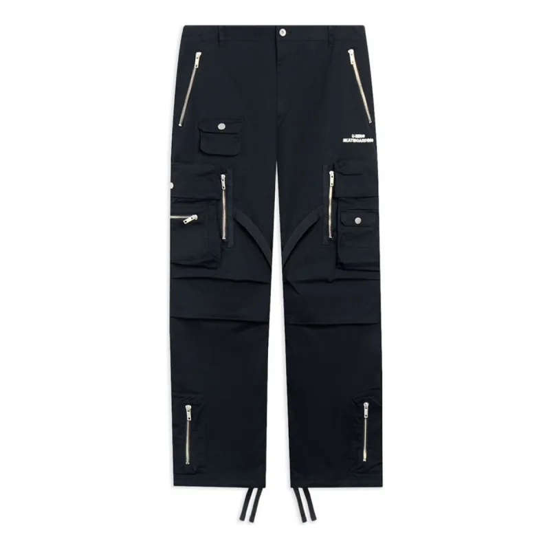 Li-Ning Skateboarding Graphic Loose Fit Cargo Pants 'Black' AKXT043-1 sold by KicksCrew
