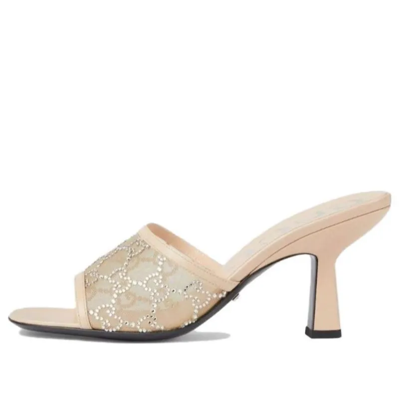 (WMNS) Gucci GG Mid-Heel Slide Sandal 'Rose Beige' 747245-F13B0-9941 sold by KicksCrew
