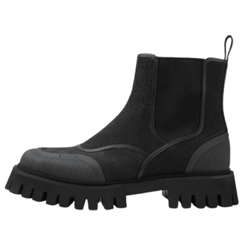 Gucci GG Ankle Boot 'Black Canvas' 739777-FAB5I-1000 sold by KicksCrew