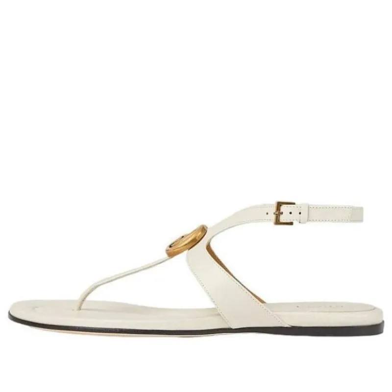 (WMNS) Gucci Double G Thong Sandal 'White Leather' 746030-BKO00-9049 sold by KicksCrew