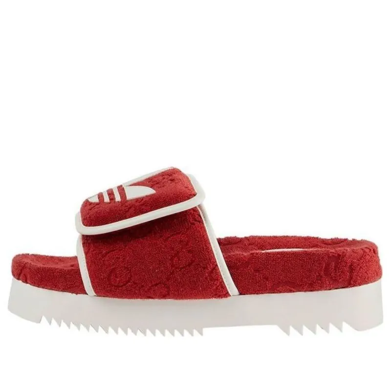 (WMNS) Gucci x adidas GG Platform Sandal 'Red Cotton Sponge' 702398-UU010-6560 sold by KicksCrew