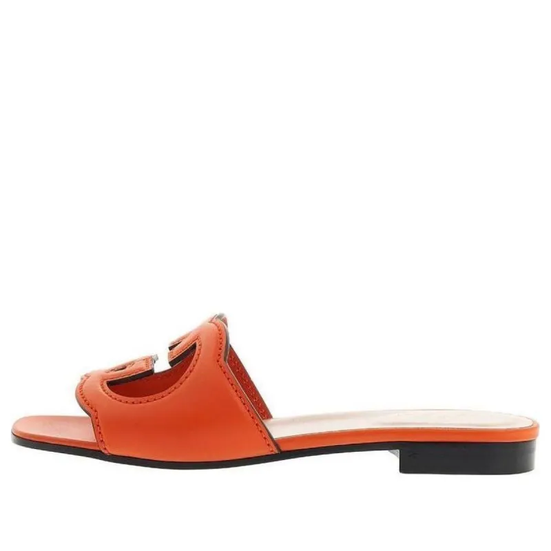 (WMNS) Gucci Interlocking G Cut-Out Slide Sandal 'Orange Leather' 694451-US000-7519 sold by KicksCrew