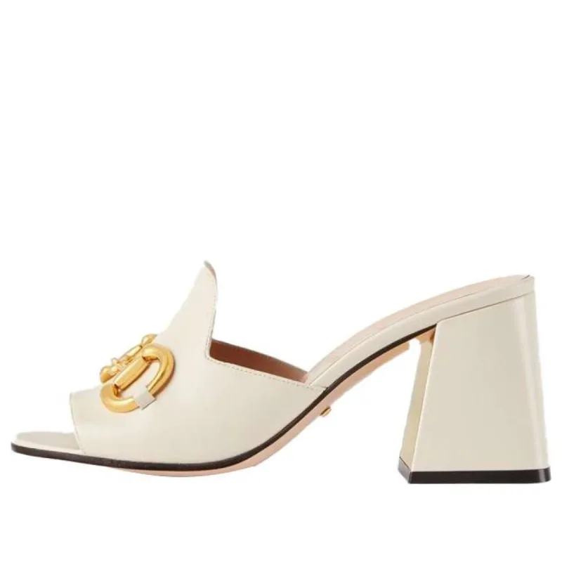 (WMNS) Gucci Slide Sandal With Horsebit 'White Leather' 655412-BKO00-9022 sold by KicksCrew