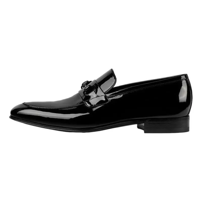 GUCCI Loafer with Horsebit 'Black Patent Leather' 730137-BNC00-1000 sold by KicksCrew