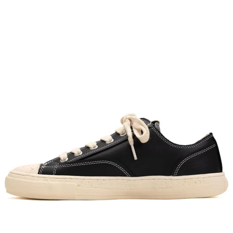 Maison MIHARA YASUHIRO PAST Sole 6 - Hole Leather Low-top Sneaker 'Black' S09FW202-BLK sold by KicksCrew