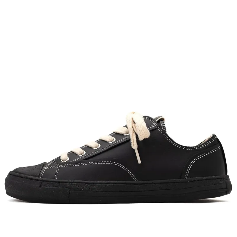 Maison MIHARA YASUHIRO PAST Sole 6 - Hole Leather Low-top Sneaker 'Black Black' S09FW202-BLKBLK sold by KicksCrew