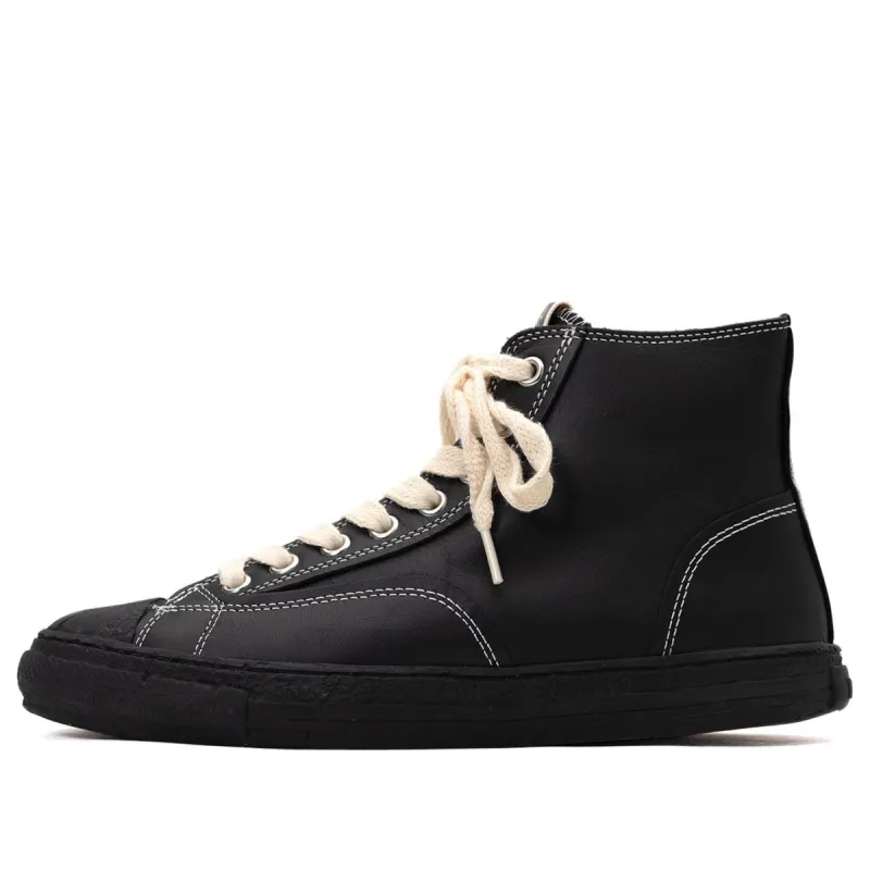 Maison MIHARA YASUHIRO PAST Sole Leather High-top Sneaker 'Black Black' S09FW201-BLKBLK sold by KicksCrew