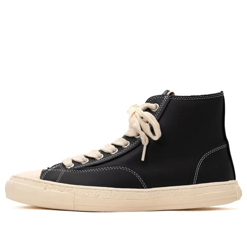Maison MIHARA YASUHIRO PAST Sole Leather High-top Sneaker 'Black' S09FW201-BLK sold by KicksCrew