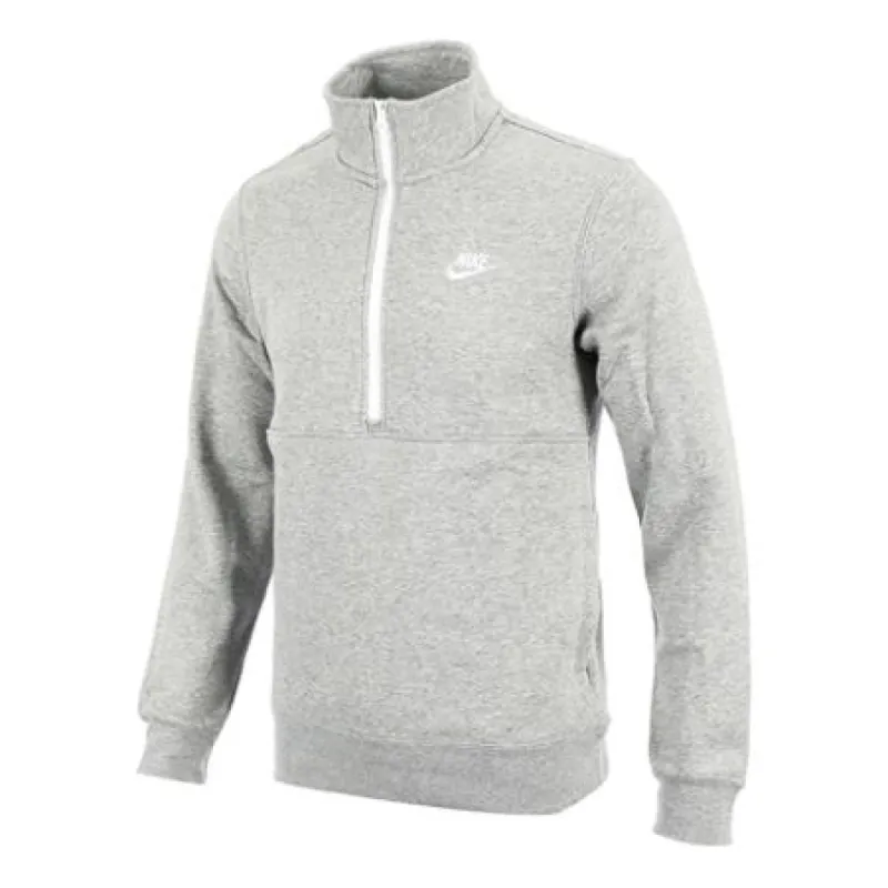 Nike Sportswear Club Fleece Half Zip 'Grey' DD4733-066 sold by KicksCrew