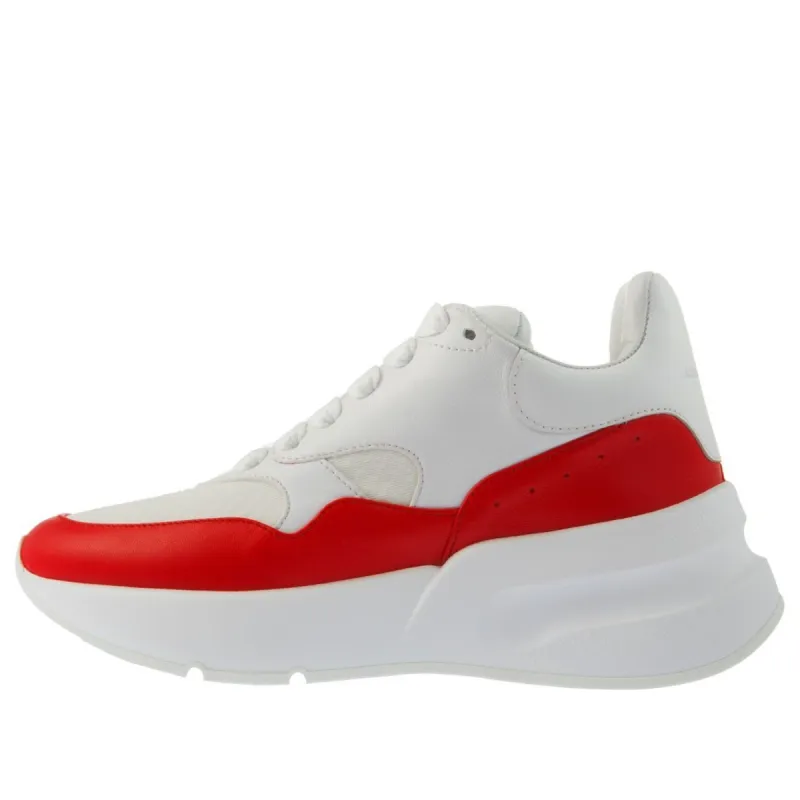 (WMNS) Alexander McQueen Oversized Runner in Nappa Calf Leather 'White Red' 533710WHT999092 sold by KicksCrew