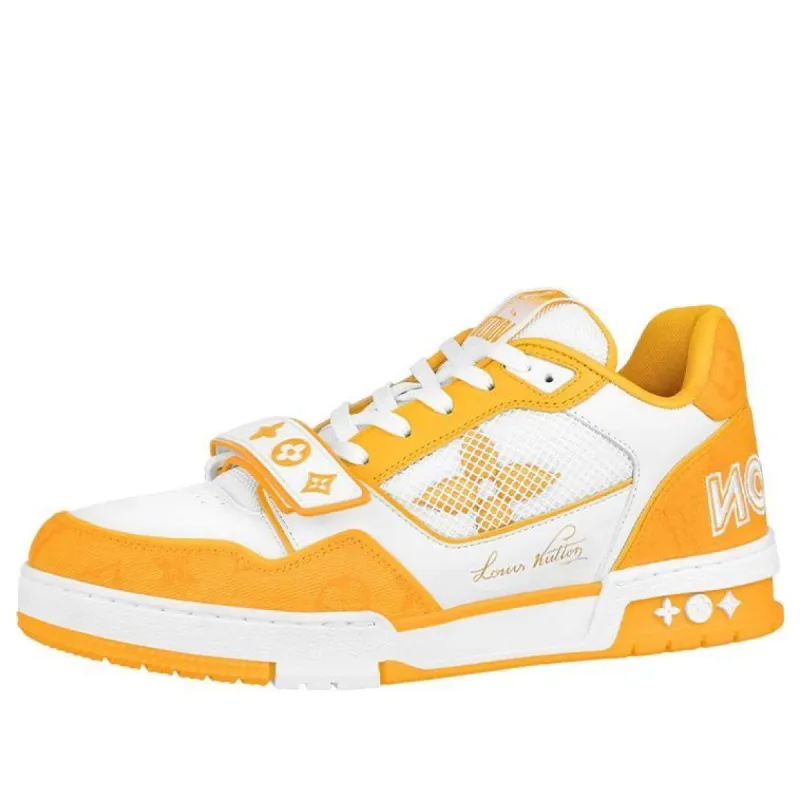 LOUIS VUITTON LV Trainer 'White Yellow Velcro' 1A9ZD6 sold by KicksCrew