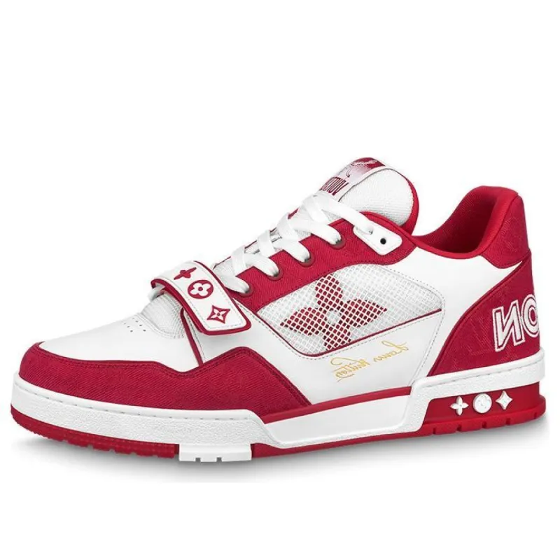LOUIS VUITTON LV Trainer 'White Red' 1ABLXH sold by KicksCrew