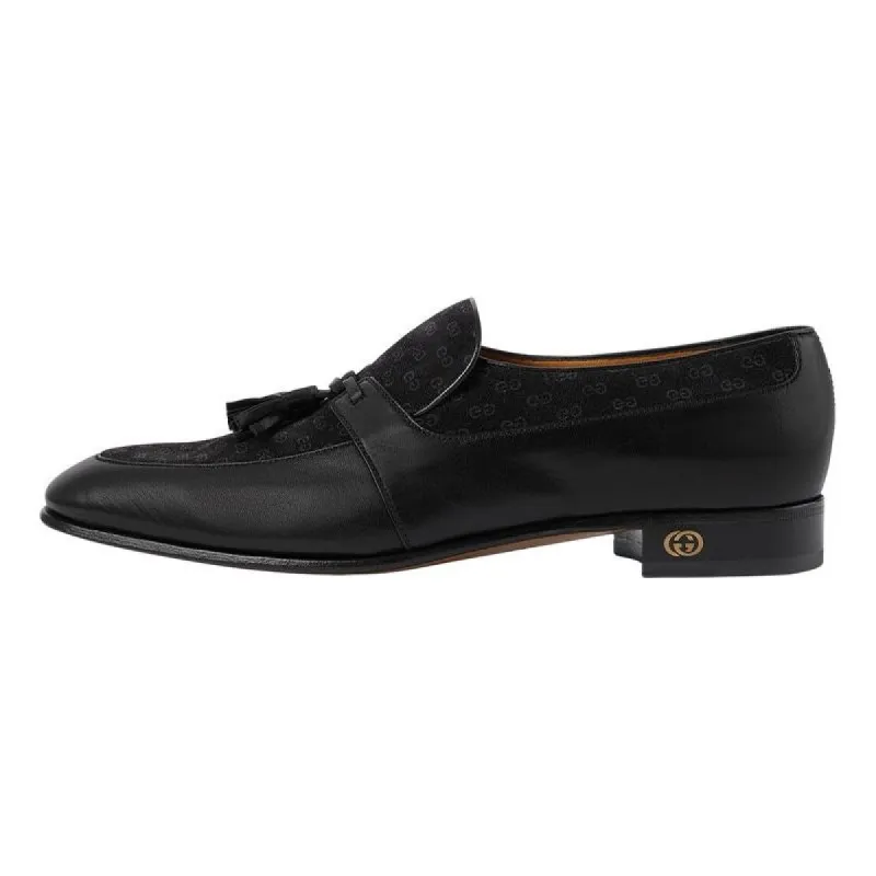 Gucci Tassel-trim Leather Loafers 'Black' 723613-AABAW-1000 sold by KicksCrew