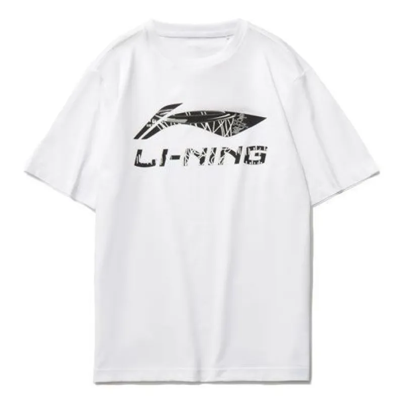 Li-Ning Big Graphic Loose Fit T-shirt 'White' AHSR543-1 sold by KicksCrew