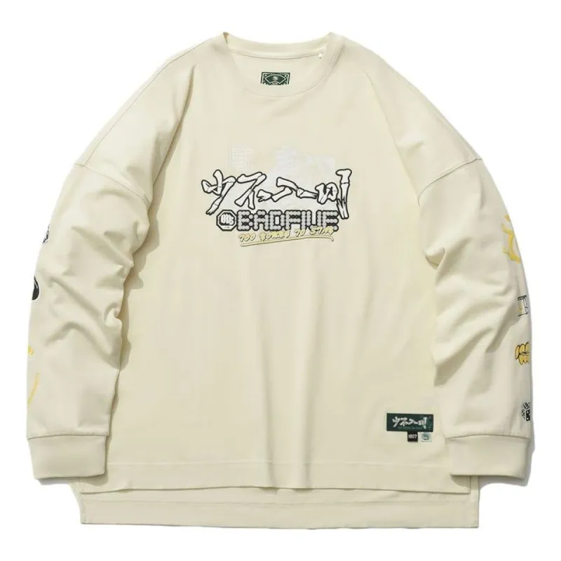 Li-Ning BadFive Graphic Long Sleeve T-shirt 'Beige' AHSR483-1 sold by KicksCrew