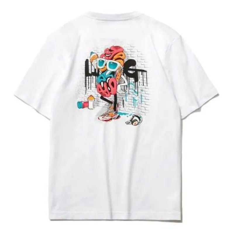 Li-Ning Graphic Loose Fit T-shirt 'White' AHSR406-1 sold by KicksCrew