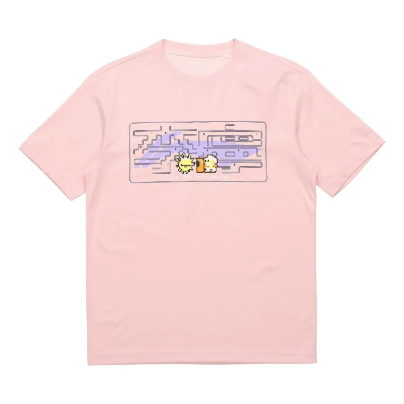Li-Ning Cartoon Graphic Loose Fit T-shirt 'Pink' AHSR340-14 sold by KicksCrew