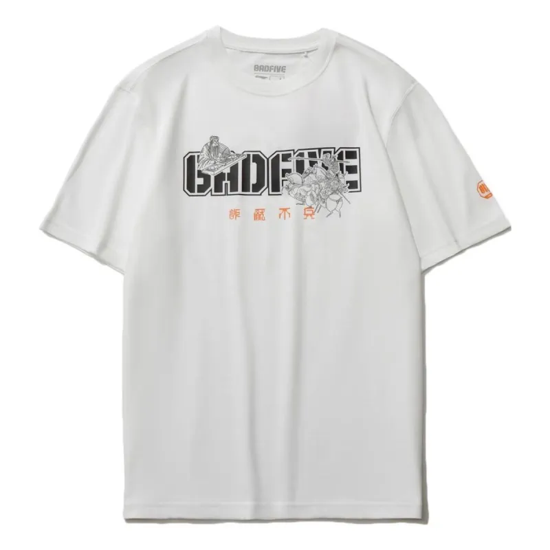 Li-Ning BadFive Cartoon Graphic T-shirt 'White' AHSR119-1 sold by KicksCrew
