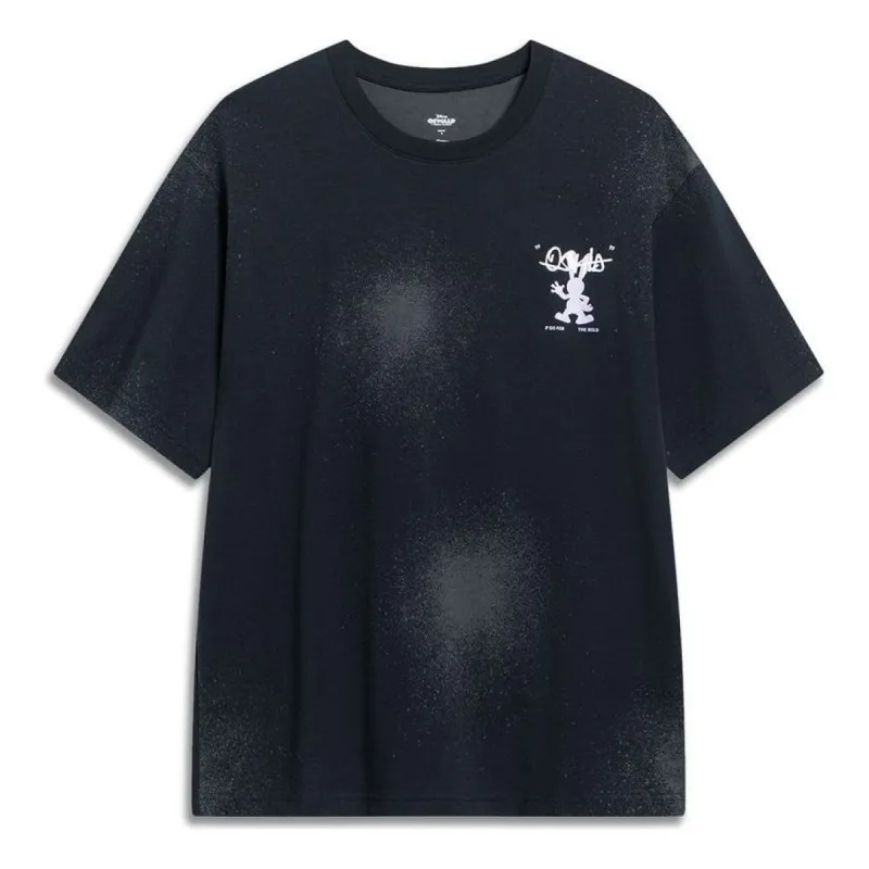 Li-Ning x Disney Oswald Graphic T-shirt 'Black White' AHST319-2 sold by KicksCrew