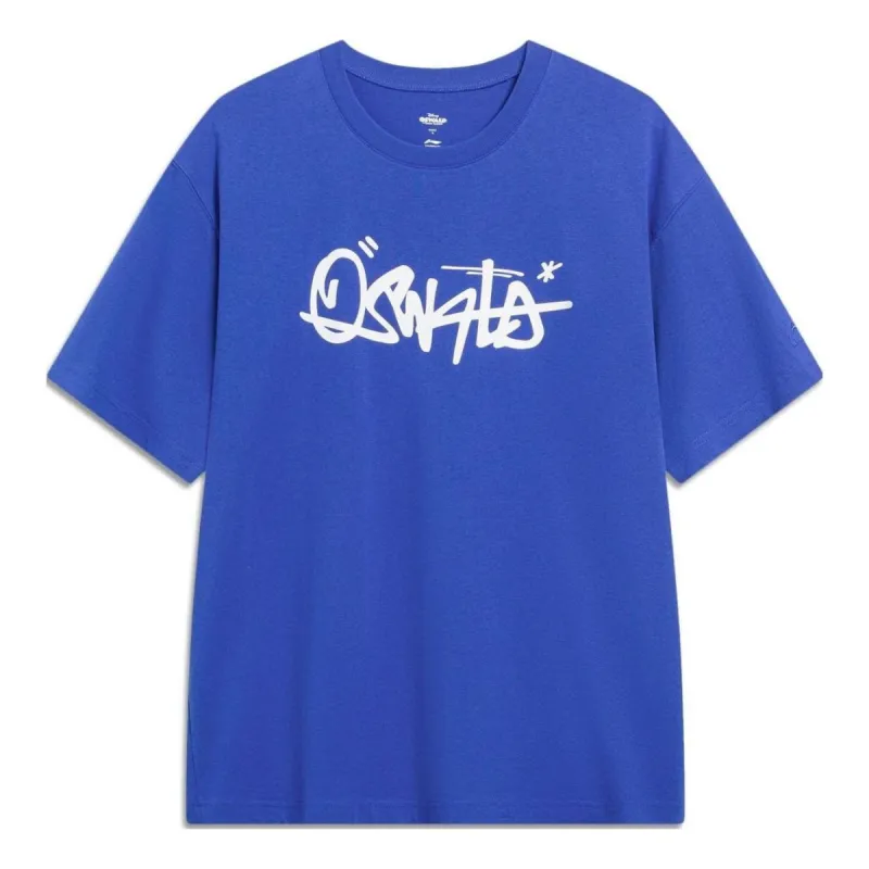 Li-Ning x Disney Oswald Graphic T-shirt 'Blue White' AHST313-3 sold by KicksCrew