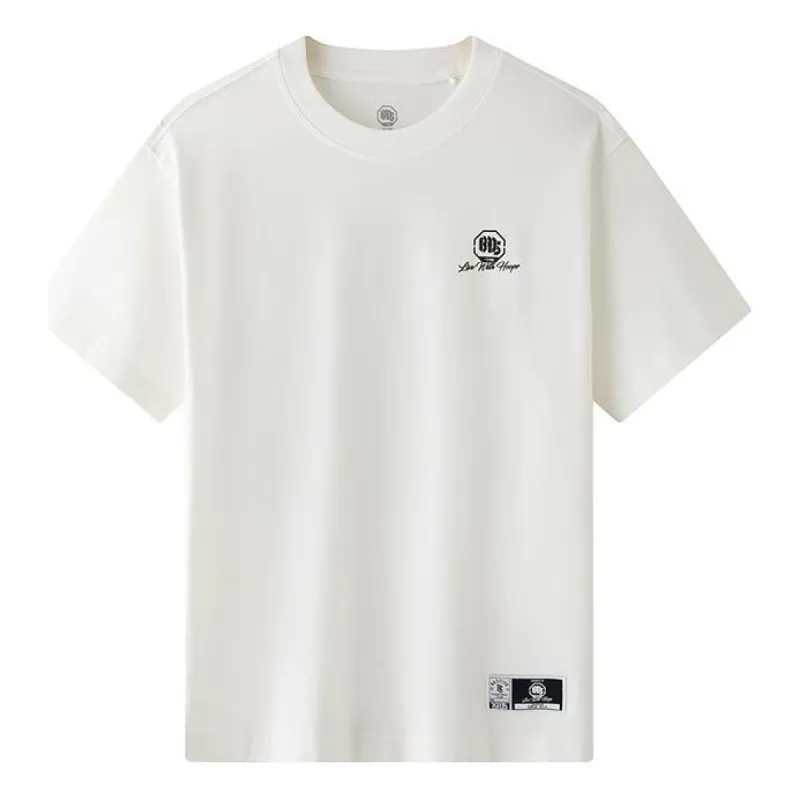 Li-Ning BadFive Live With Hoops Graphic T-shirt 'White' AHST281-1 sold by KicksCrew
