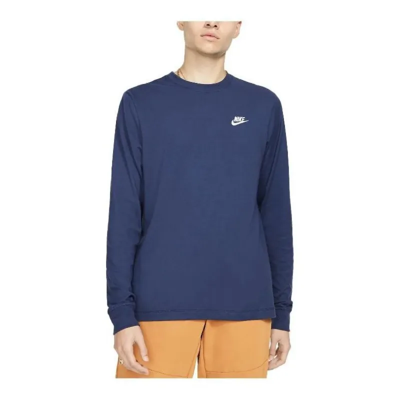 Nike Sportswear Club Long-Sleeve T-Shirt 'Blue' AR5193-410 sold by KicksCrew