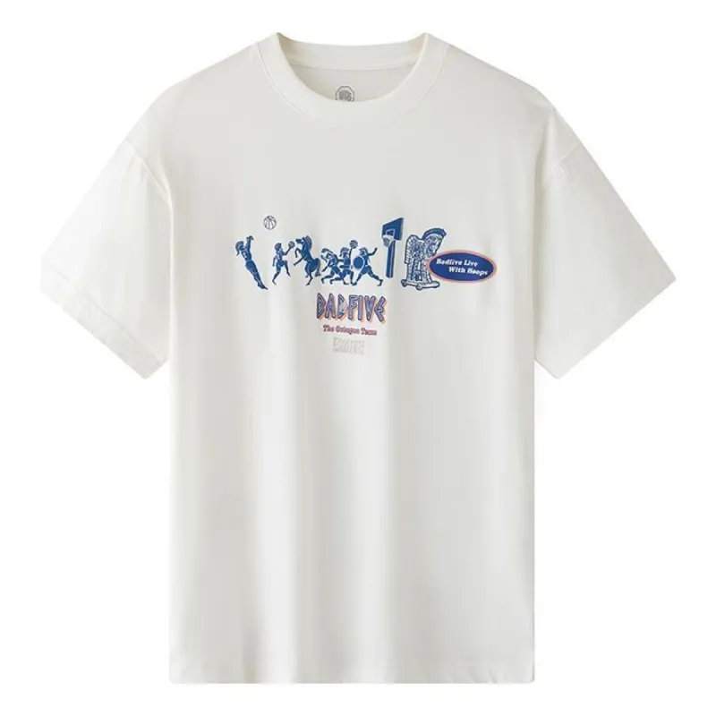 Li-Ning BadFive Graphic T-shirt 'White Blue' AHST279-7 sold by KicksCrew