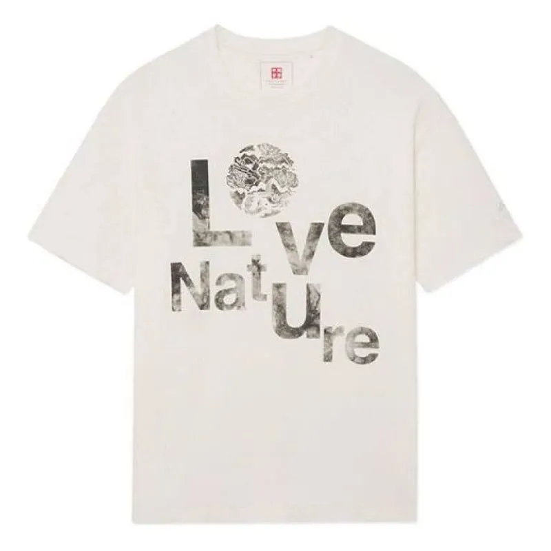 Li-Ning Love Nature Graphic Loose Fit T-shirt 'White' AHSS079-2 sold by KicksCrew