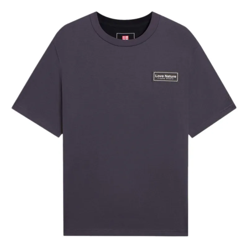 Li-Ning Love Nature Graphic T-shirt 'Grey Black' AHSS117-2 sold by KicksCrew