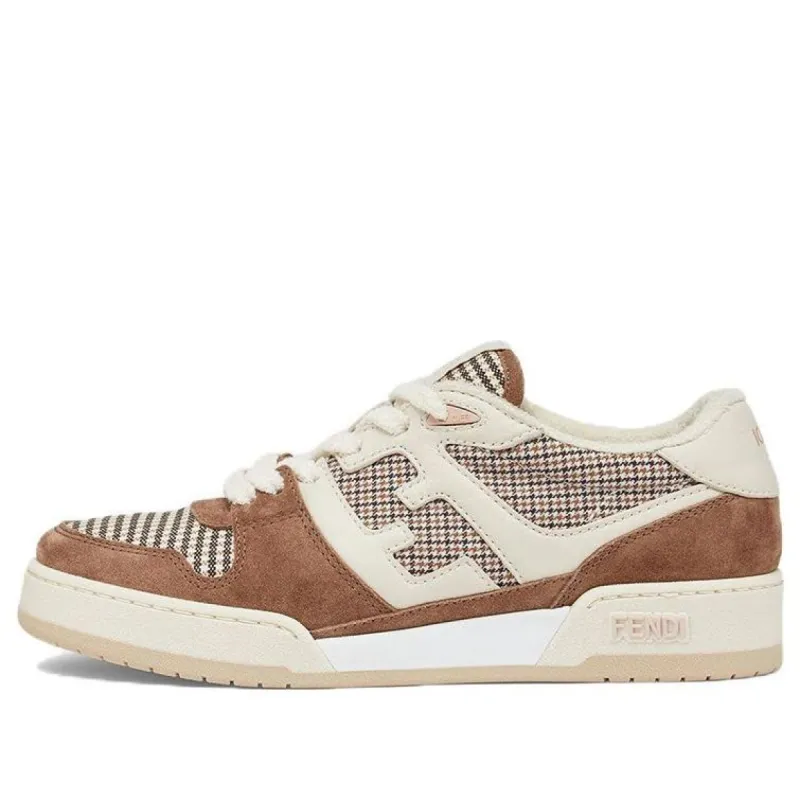 (WMNS) FENDI Match Low Top 'Cream Brown Houndstooth' 8E8252AKXXF1IE4 sold by KicksCrew