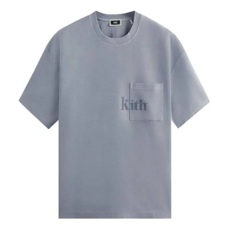 KITH Quinn Tee 'Light Indigo' KHM031086-415 sold by KicksCrew