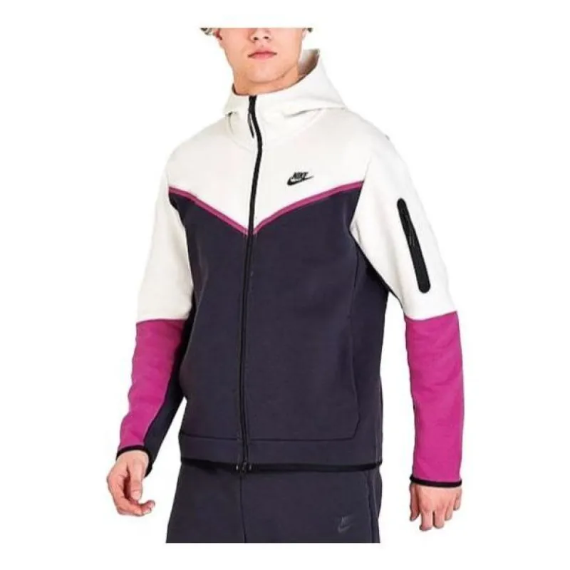 Sportswear Tech Fleece Full Zip Up Hoodie 'Phantom Cave Purple Active Pink' CU4489-031 sold by KicksCrew
