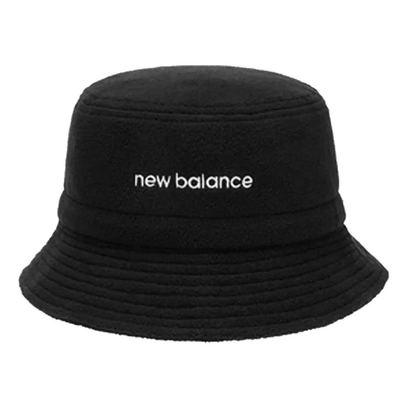 New Balance Wordmark Logo Fleece Bucket Hat 'Black' LAH14002-BK sold by KicksCrew