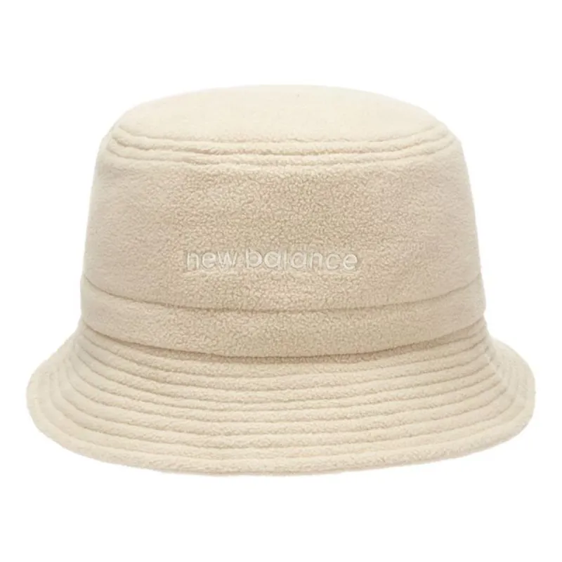 New Balance Wordmark Logo Fleece Bucket Hat 'Beige' LAH14002-BEI sold by KicksCrew