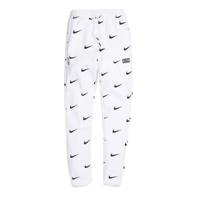 KITH x Nike for New York Knicks AOP Fleece Pant 'White' NKCZ1792-100 sold by KicksCrew