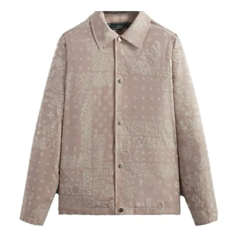KITH Flocked Deconstructed Bandana Coaches Jacket 'Morganite' KHM010370-613 sold by KicksCrew
