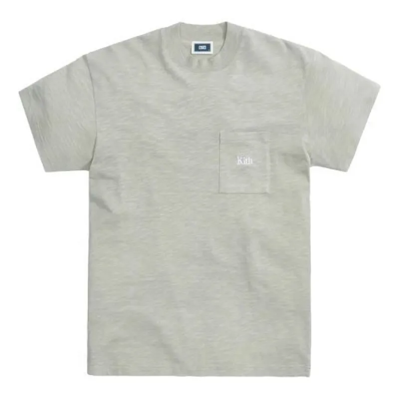 KITH Mock Neck JFK Pocket Tee 'Plaster' KH3995-208 sold by KicksCrew