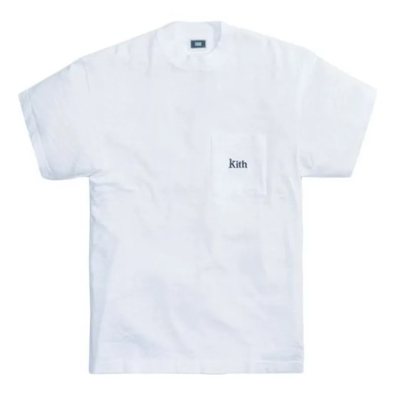 KITH Mock Neck JFK Pocket Tee 'White' KH3995-101 sold by KicksCrew