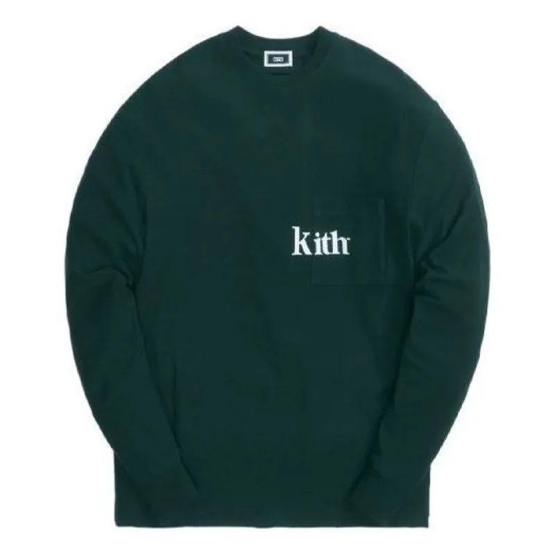 KITH Long-Sleeve Quinn Tee 'Green' KH3994-302 sold by KicksCrew