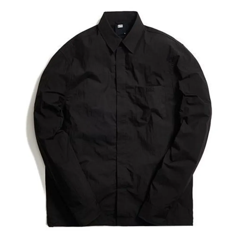 KITH Collared Button Down Shirt 'Black' KH3567-100 sold by KicksCrew