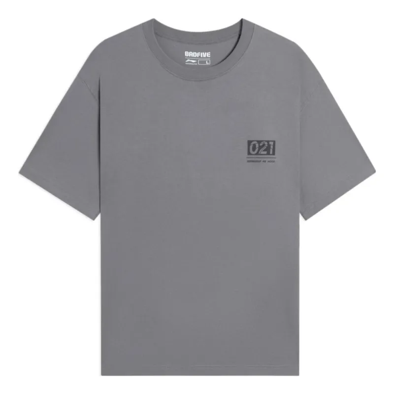 Li-Ning BadFive Graphic Loose Fit T-shirt 'Grey' AHSSB05-2 sold by KicksCrew