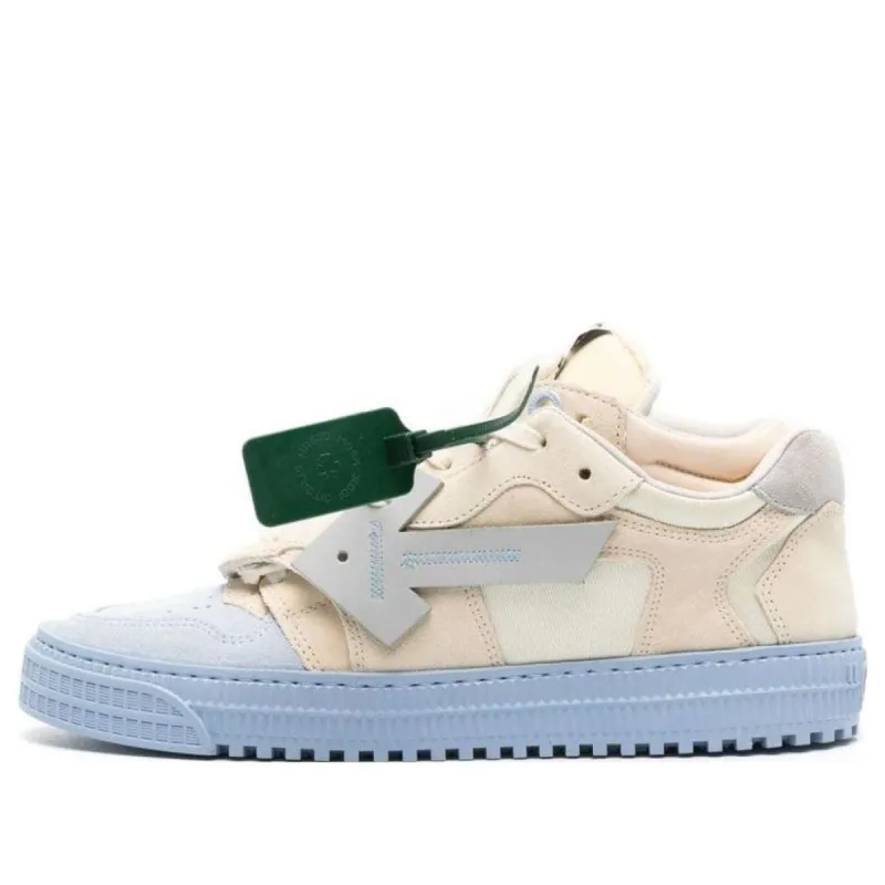 Off-White Floating Arrow Low-Top Sneakers 'Beige Blue' OMIA244F23LEA0014061 sold by KicksCrew